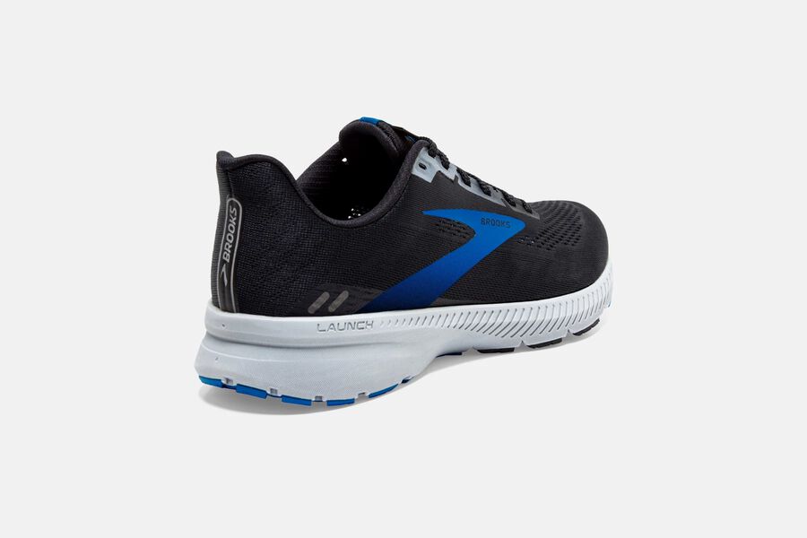 Brooks Launch 8 Road Running Shoes Mens Black/Grey/Blue 689417-ANT